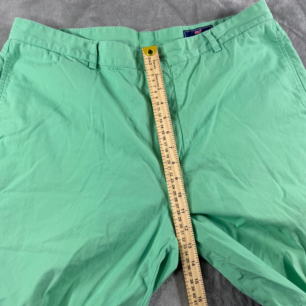 Vineyard Vines Club Short Mens 38 Mint Green Chino‎ Cotton Twill 9 Inch Inseam - Picture 8 of 10